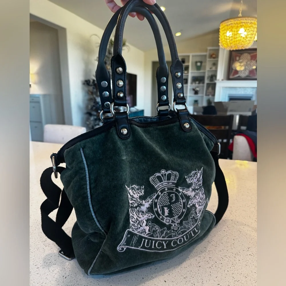 Juicy Couture Royal Scotty Tote – Green Velour (Project Bag) - Picture 6 of 11